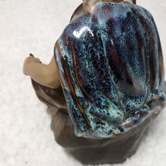 Vintage Shiwan Chinese mud men figurine father and daughter - Picture 6 of 7